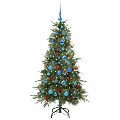 vidaXL Artificial Hinged Christmas Tree Green 150 cm PE and PVC 3