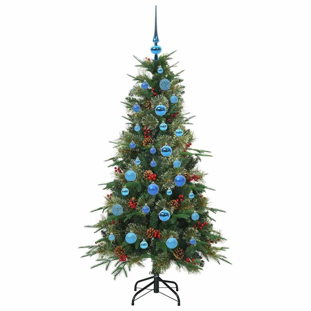 vidaXL Artificial Hinged Christmas Tree Green 150 cm PE and PVC 4