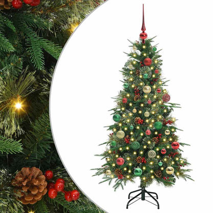 vidaXL Artificial Hinged Christmas Tree Green 150 cm PE and PVC 2
