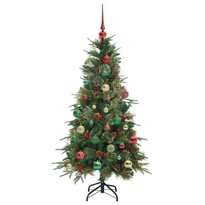 vidaXL Artificial Hinged Christmas Tree Green 150 cm PE and PVC 6