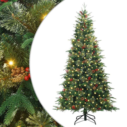 vidaXL Artificial Hinged Christmas Tree Green 180 cm PE and PVC 2
