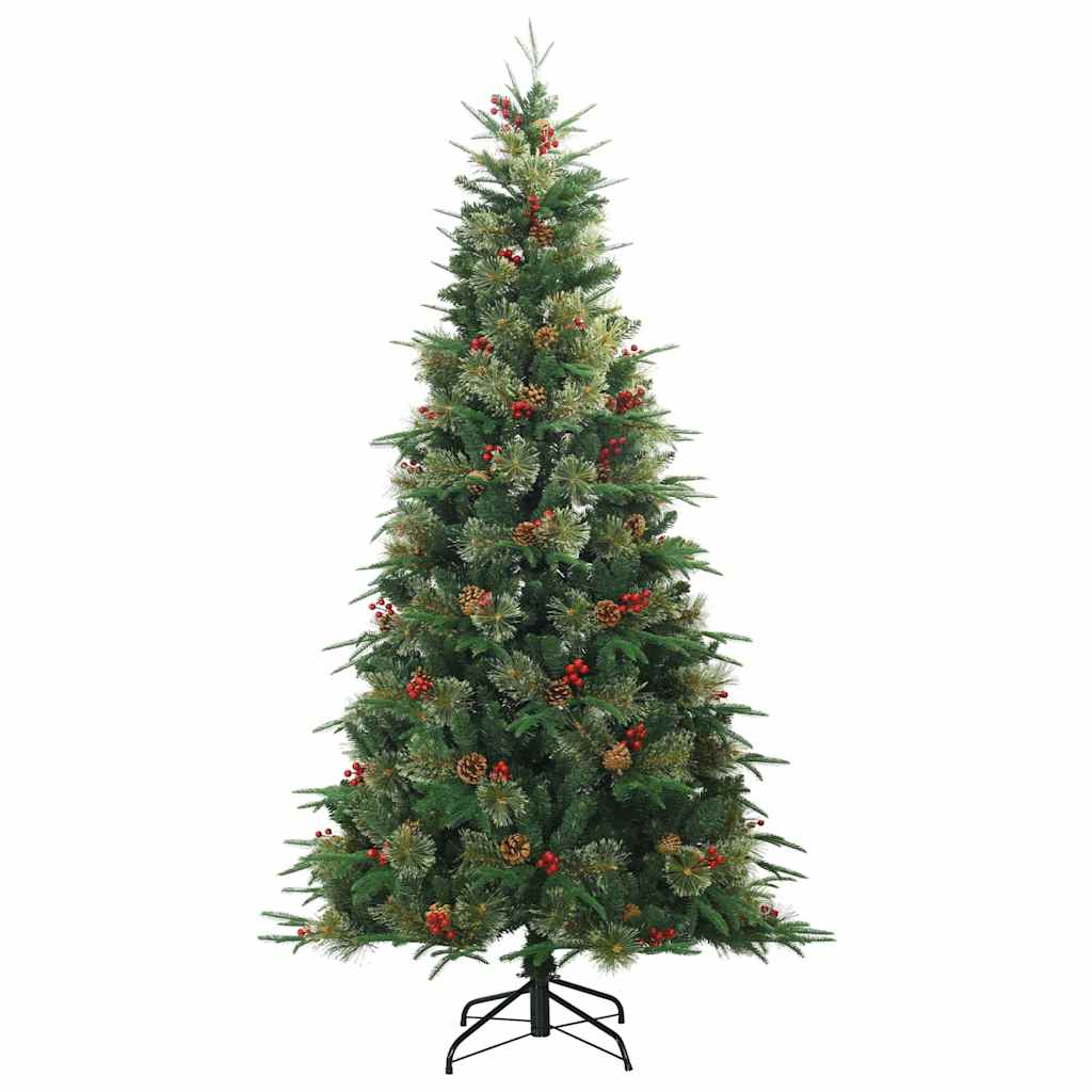 vidaXL Artificial Hinged Christmas Tree Green 180 cm PE and PVC 4