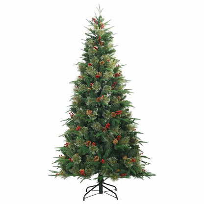 vidaXL Artificial Hinged Christmas Tree Green 180 cm PE and PVC 4
