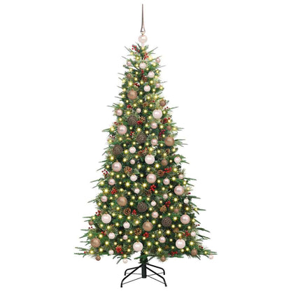 vidaXL Artificial Hinged Christmas Tree Green 180 cm PE and PVC 3