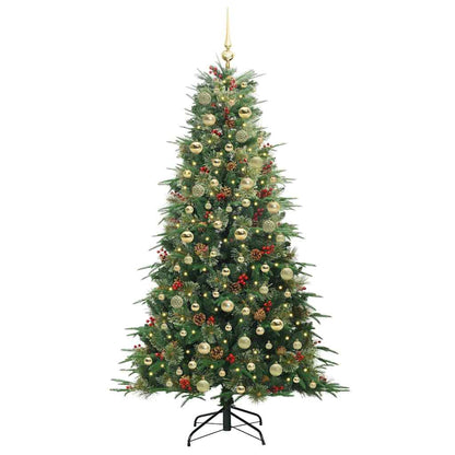 vidaXL Artificial Hinged Christmas Tree Green 180 cm PE and PVC 3