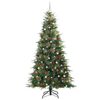vidaXL Artificial Hinged Christmas Tree Green 240 cm PE and PVC 4
