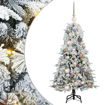 vidaXL Artificial Hinged Christmas Tree White 120 cm PE and PVC 2