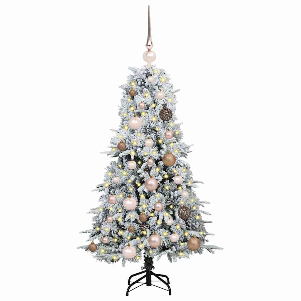 vidaXL Artificial Hinged Christmas Tree White 120 cm PE and PVC 3