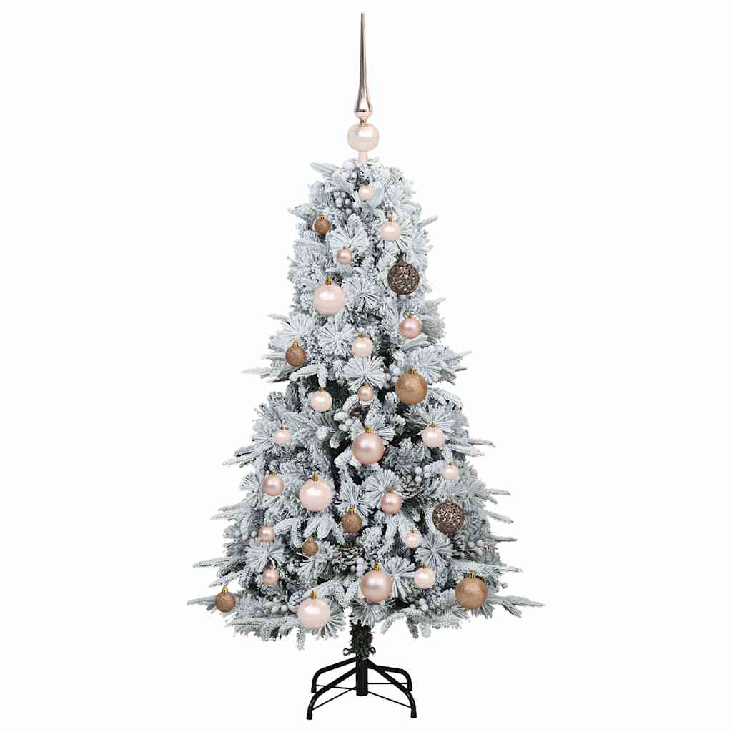 vidaXL Artificial Hinged Christmas Tree White 120 cm PE and PVC 4
