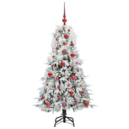 vidaXL Artificial Hinged Christmas Tree White 120 cm PE and PVC 3