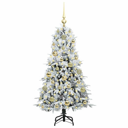 vidaXL Artificial Hinged Christmas Tree White 120 cm PE and PVC 3