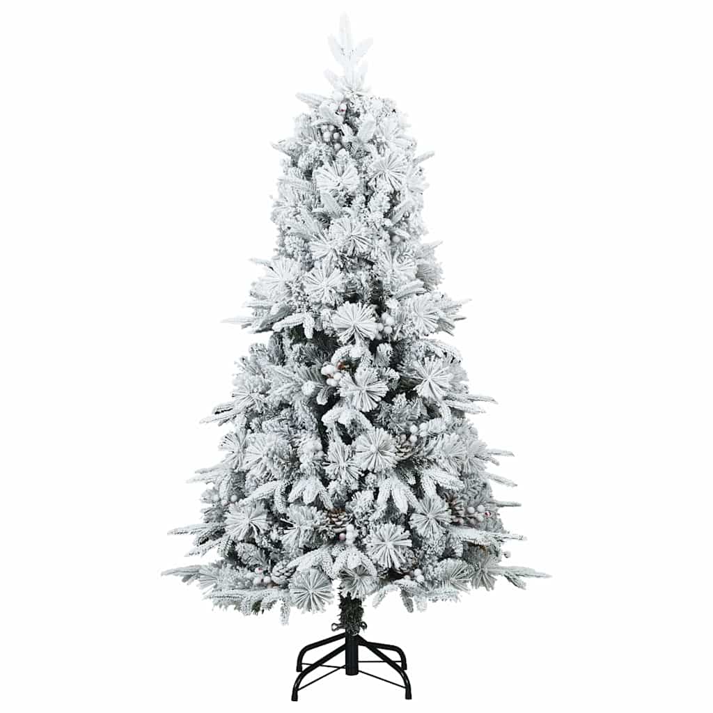 vidaXL Artificial Hinged Christmas Tree White 120 cm PE and PVC 5