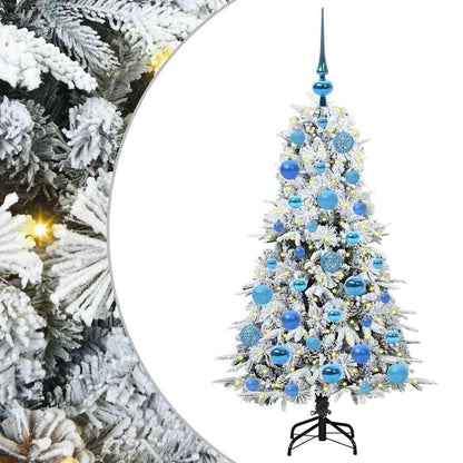 vidaXL Artificial Hinged Christmas Tree White 120 cm PE and PVC 2
