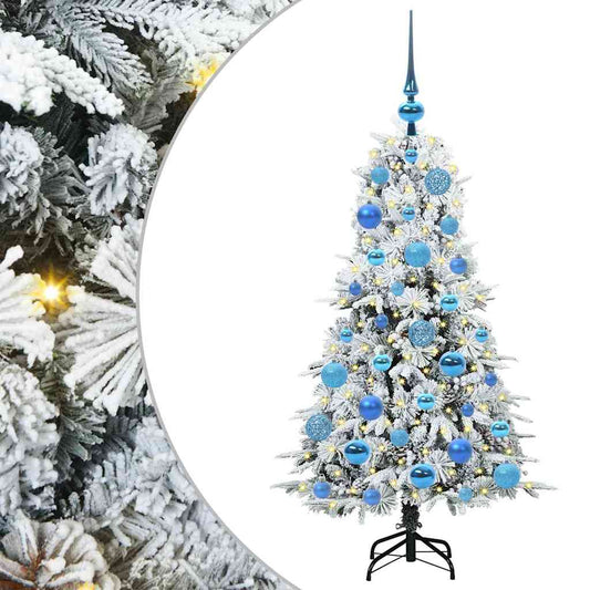 vidaXL Artificial Hinged Christmas Tree White 120 cm PE and PVC 2