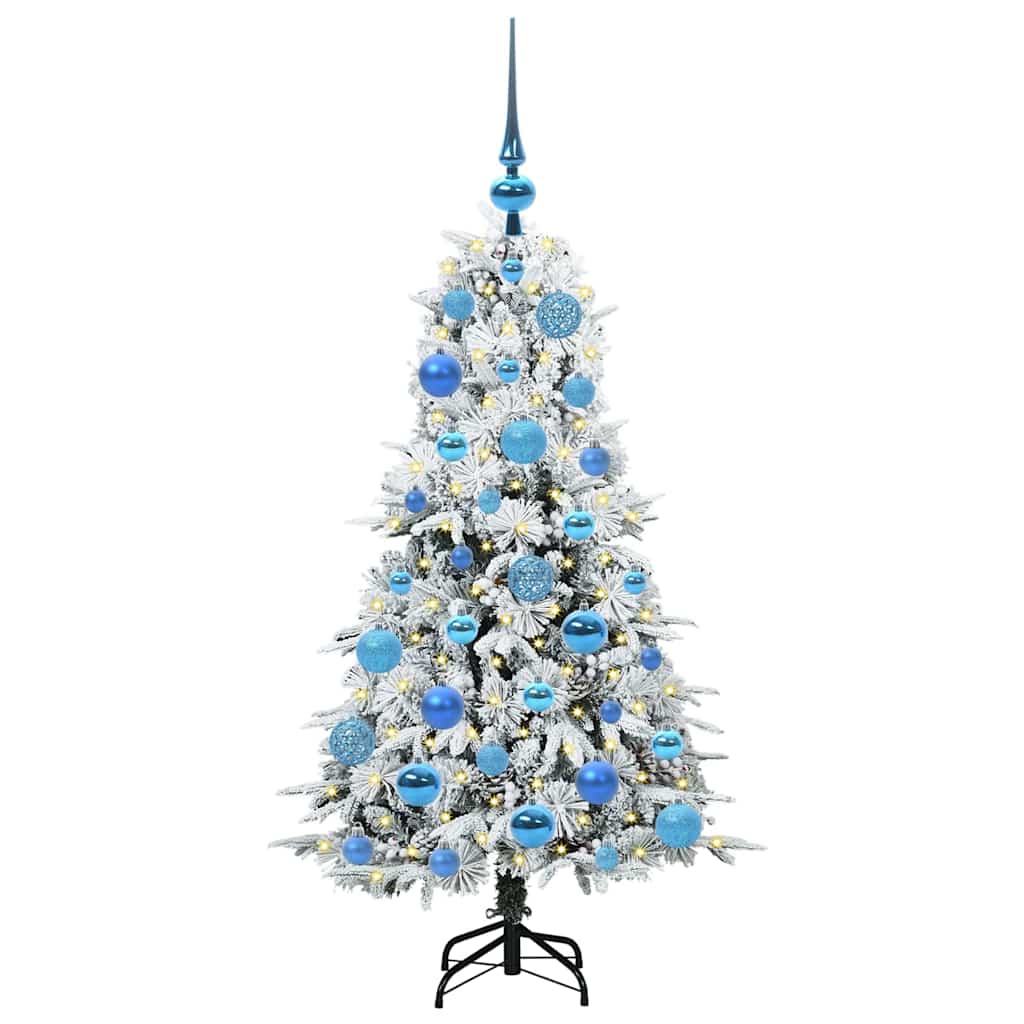 vidaXL Artificial Hinged Christmas Tree White 120 cm PE and PVC 3