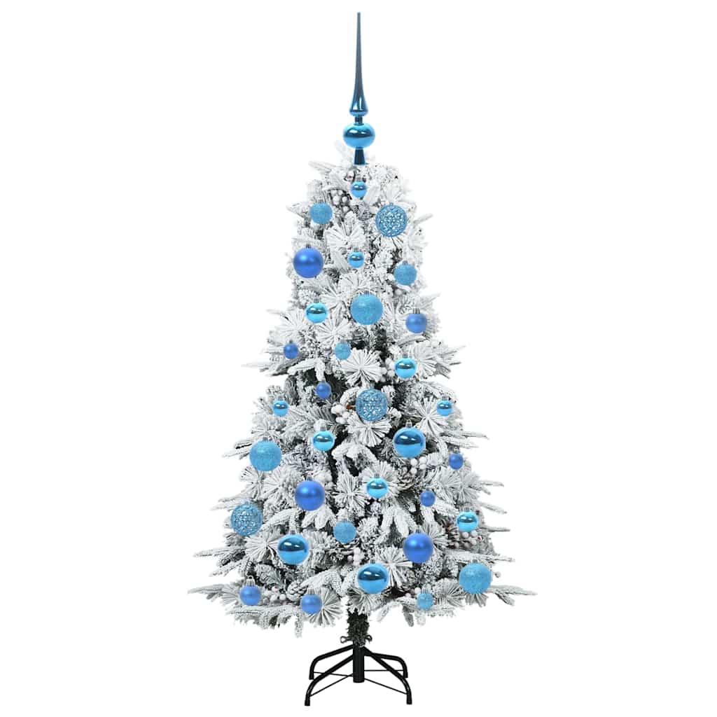 vidaXL Artificial Hinged Christmas Tree White 120 cm PE and PVC 4