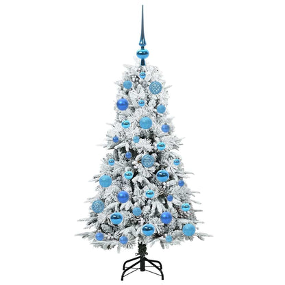 vidaXL Artificial Hinged Christmas Tree White 120 cm PE and PVC 4