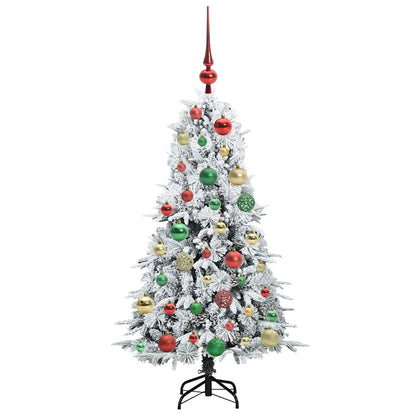 vidaXL Artificial Hinged Christmas Tree White 120 cm PE and PVC 6