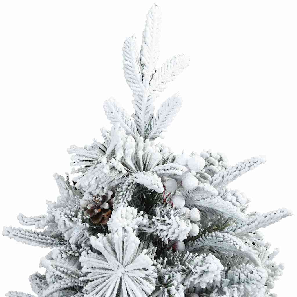 vidaXL Artificial Hinged Christmas Tree White 150 cm PE and PVC 6