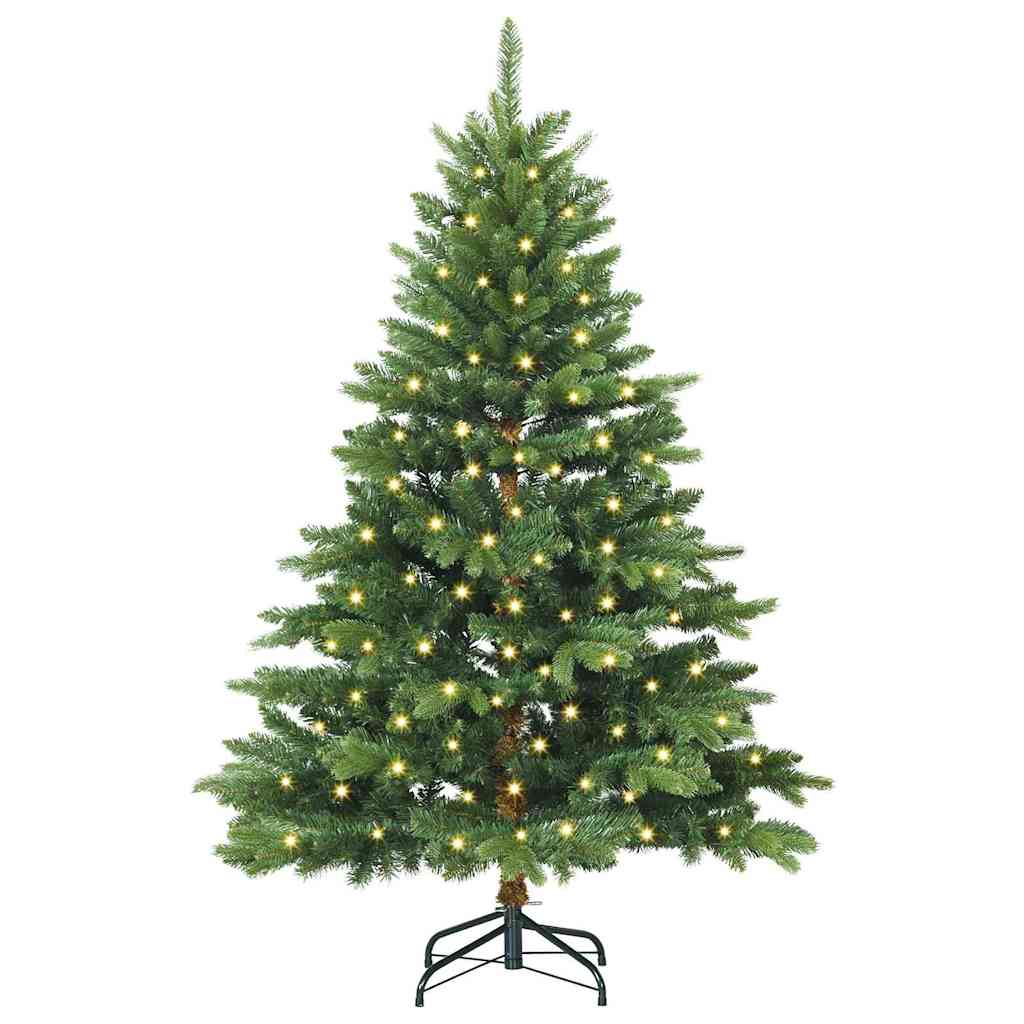 Artificial Christmas Tree with 150 LEDs PE and PVC Green 120 cm with LEDs