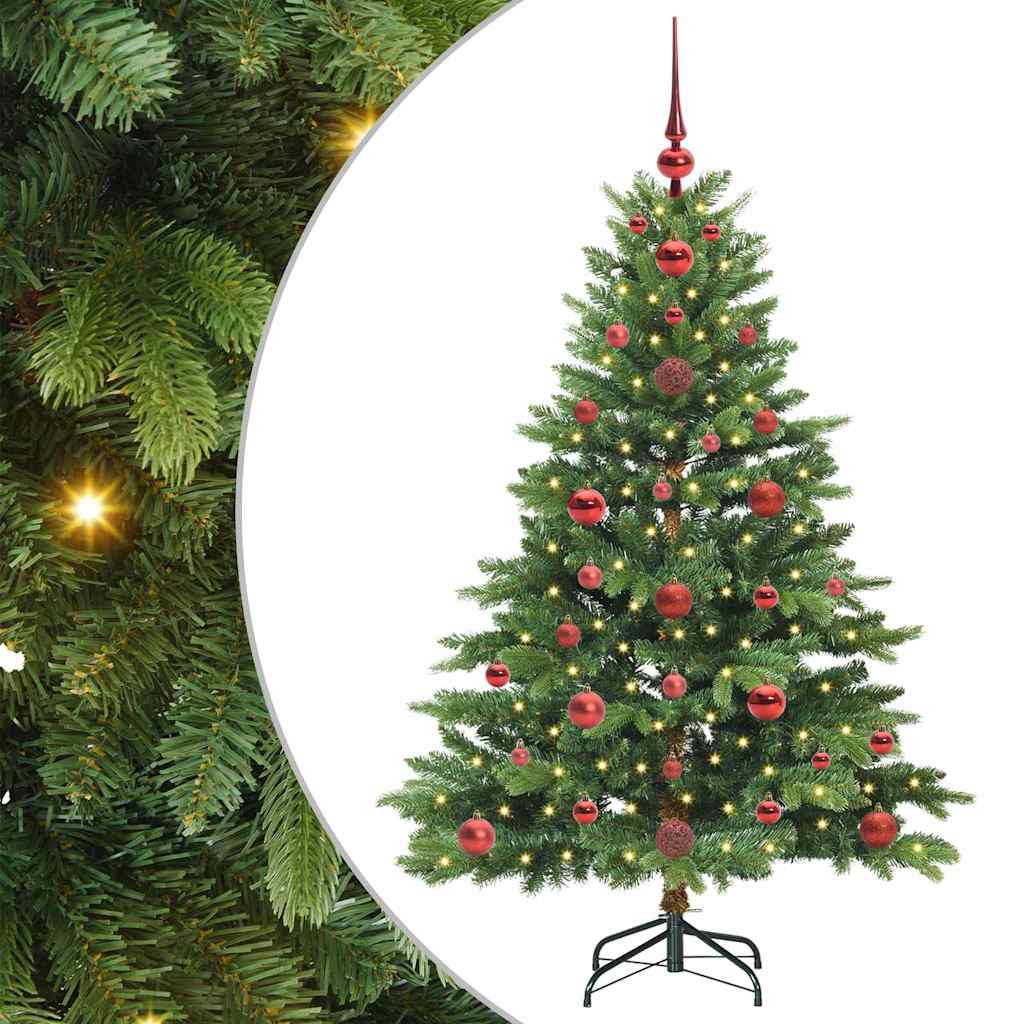 vidaXL Artificial Christmas Tree with 150 LEDs Green 120 cm PE and PVC 2