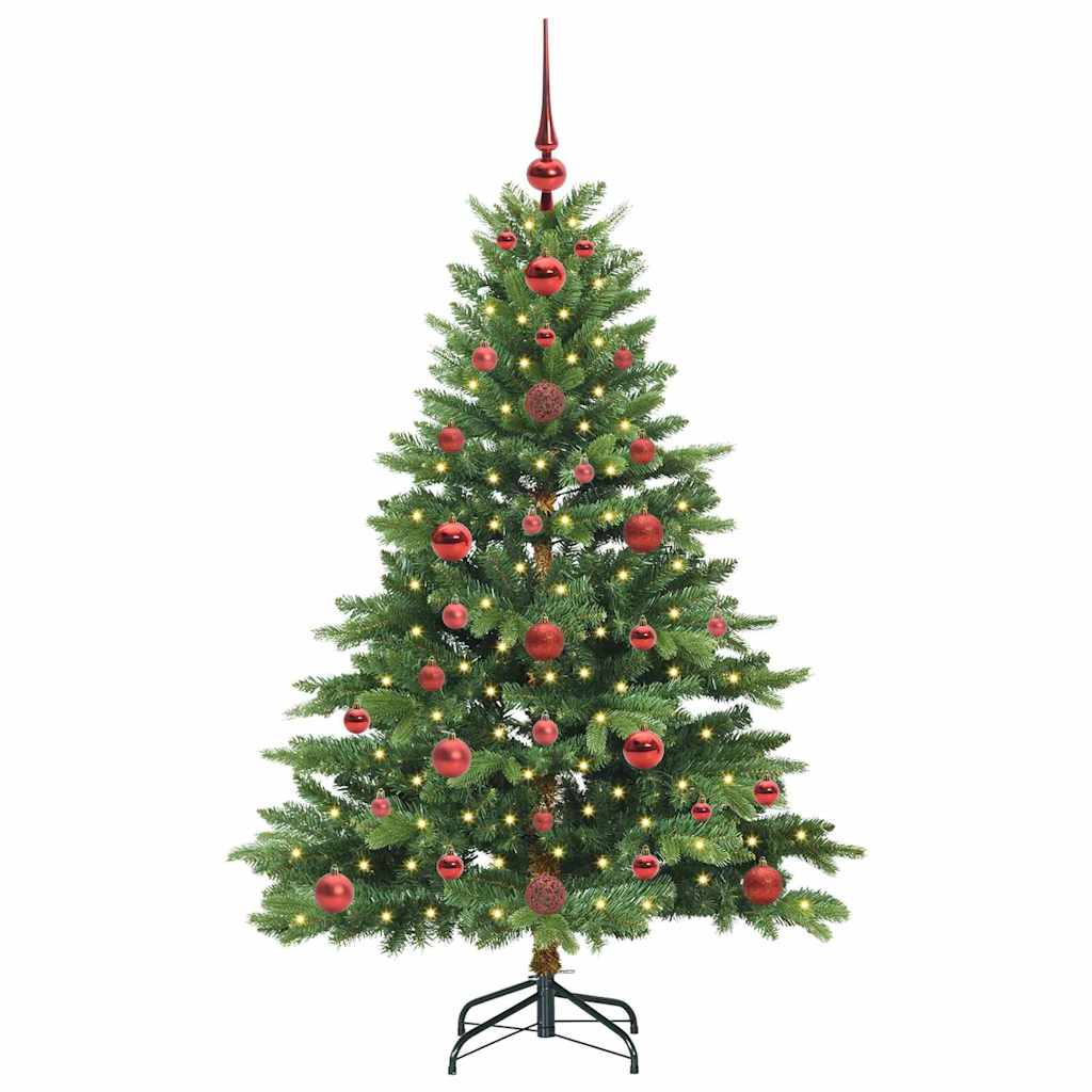 vidaXL Artificial Christmas Tree with 150 LEDs Green 120 cm PE and PVC 3
