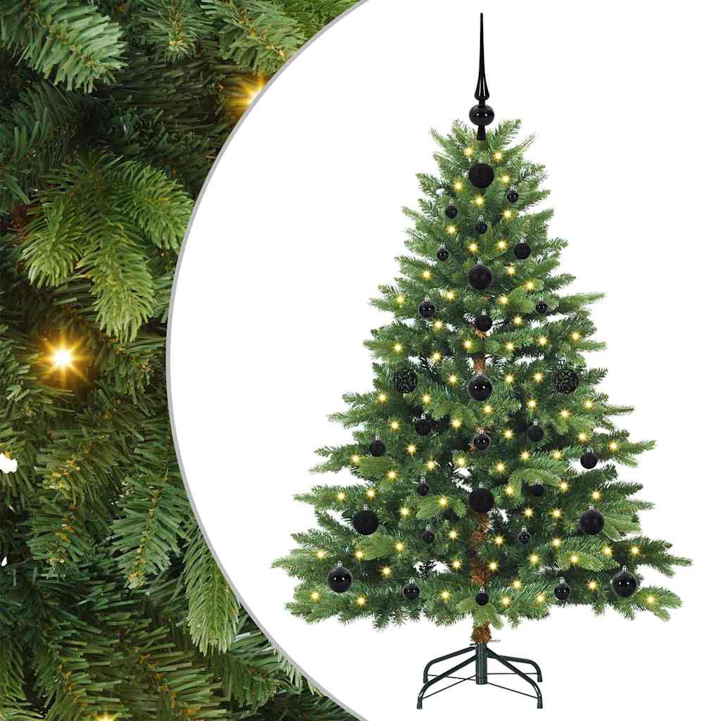 vidaXL Artificial Christmas Tree with 150 LEDs Green 120 cm PE and PVC 2