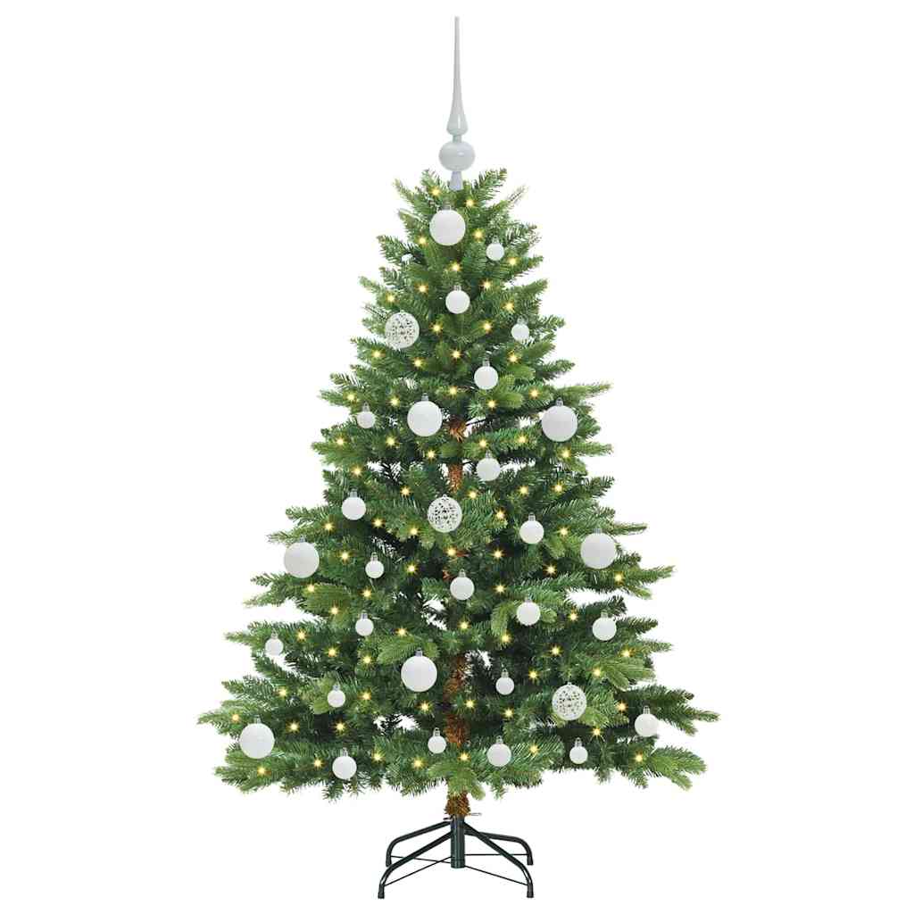 vidaXL Artificial Christmas Tree with 150 LEDs Green 120 cm PE and PVC 3