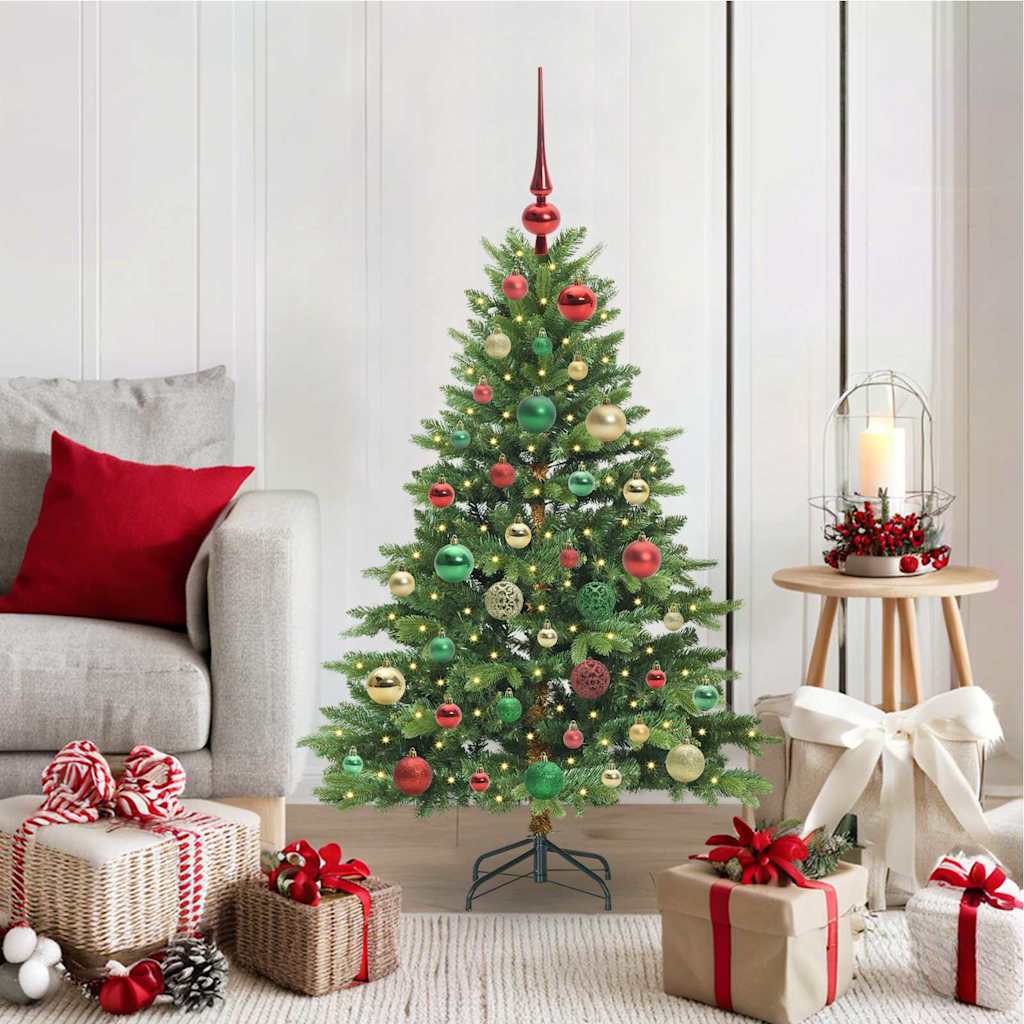 vidaXL Artificial Christmas Tree with 150 LEDs PE and PVC Green 120 cm