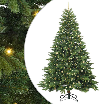 vidaXL Artificial Christmas Tree with 300 LEDs Green 240 cm PE and PVC 2