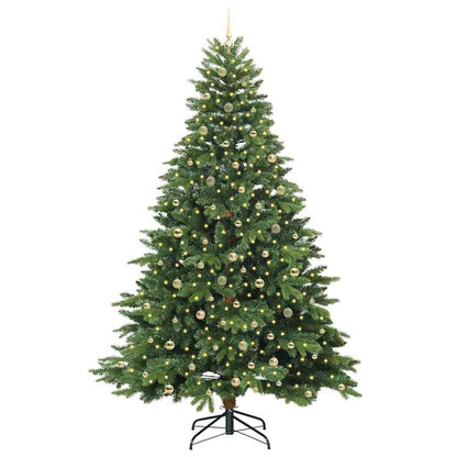 vidaXL Artificial Christmas Tree with 300 LEDs Green 240 cm PE and PVC 3
