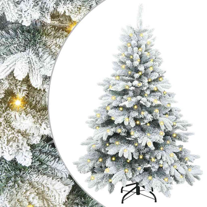 Artificial Christmas Tree LEDs PE PVC White