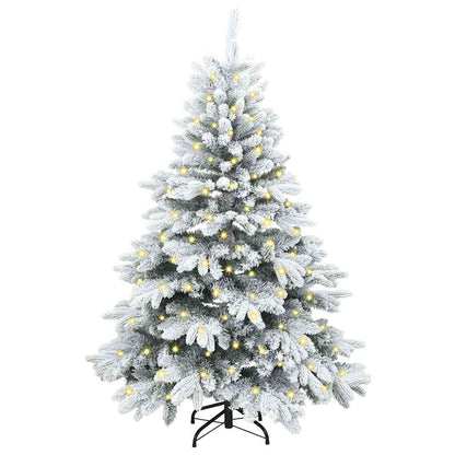 Artificial Christmas Tree LEDs PE PVC White