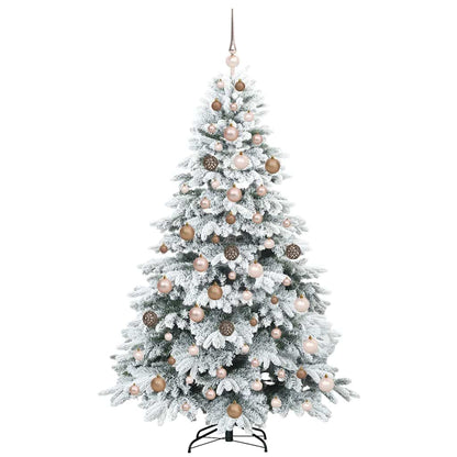 vidaXL Artificial Christmas Tree with 300 LEDs White 180 cm PE and PVC 4