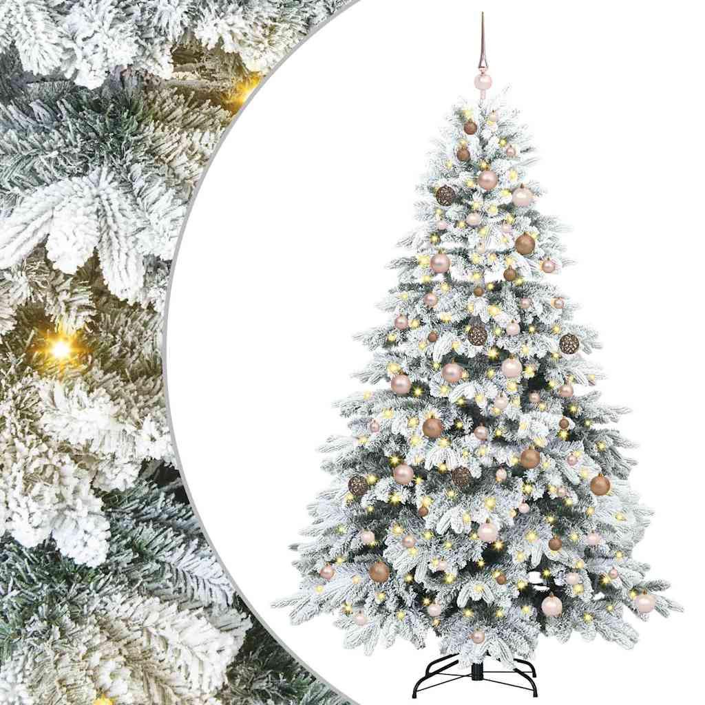 vidaXL Artificial Christmas Tree White 210 cm PE and PVC 2