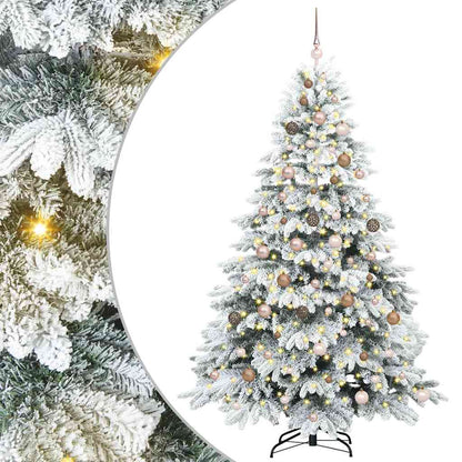 vidaXL Artificial Christmas Tree White 210 cm PE and PVC 2