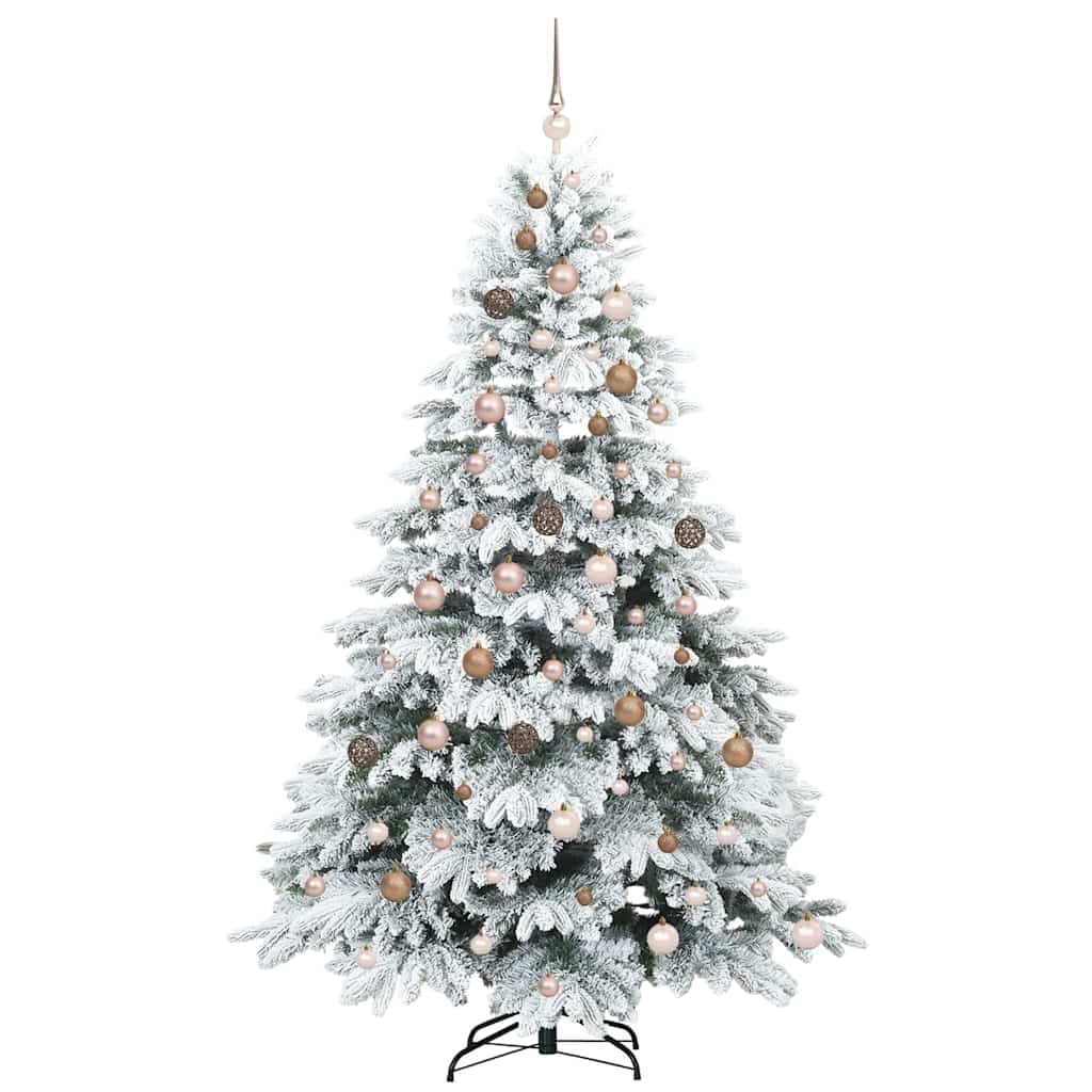 vidaXL Artificial Christmas Tree White 210 cm PE and PVC 4