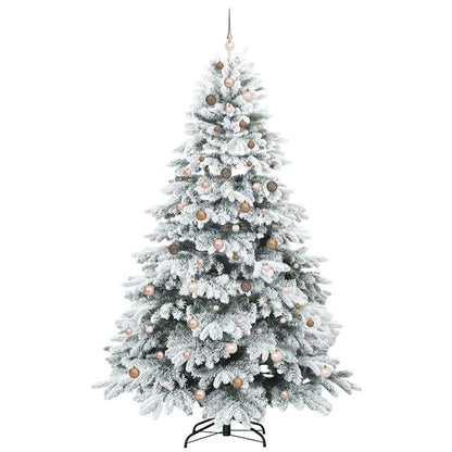 vidaXL Artificial Christmas Tree with 300 LEDs White 240 cm PE and PVC 4