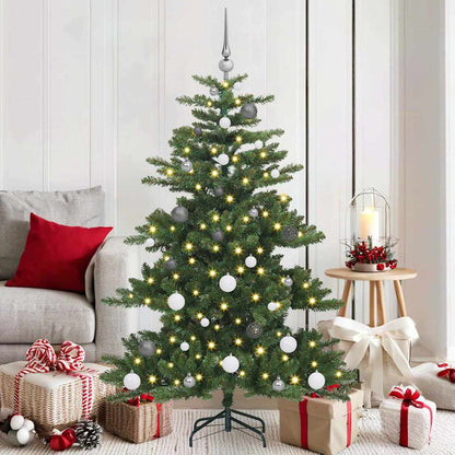 vidaXL Artificial Hinged Christmas Tree PVC and Steel Green 150 cm