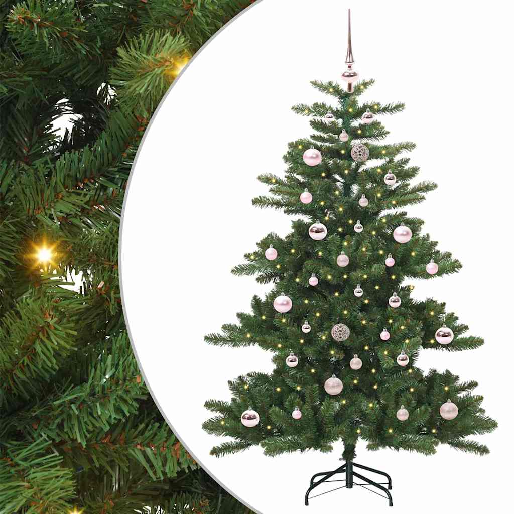 vidaXL Artificial Hinged Christmas Tree PVC and Steel Green 150 cm