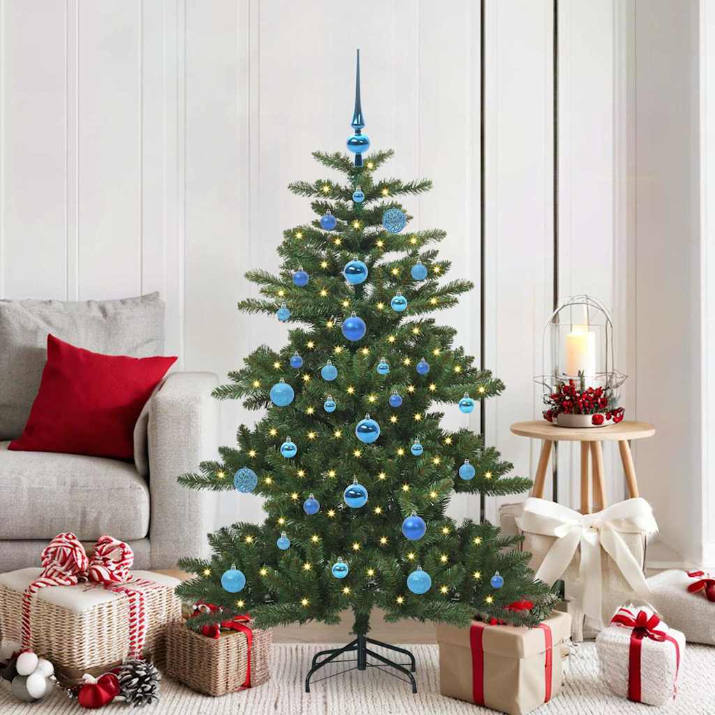 vidaXL Artificial Hinged Christmas Tree PVC and Steel Green 150 cm