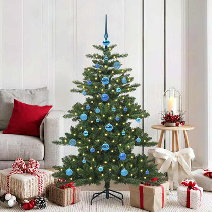 vidaXL Artificial Hinged Christmas Tree PVC and Steel Green 150 cm