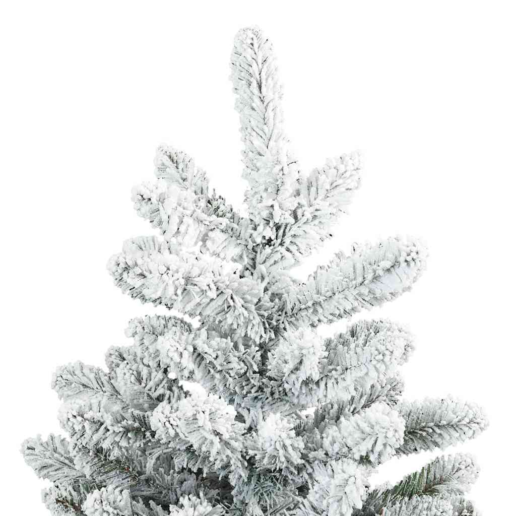 vidaXL Artificial Hinged Christmas Tree White 150 cm PVC and Steel 6