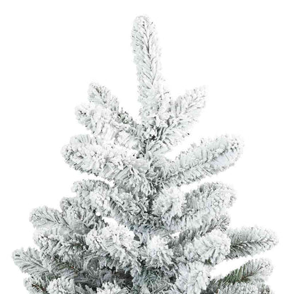 vidaXL Artificial Hinged Christmas Tree White 150 cm PVC and Steel 6