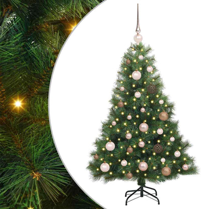 vidaXL Artificial Christmas Tree with 150 LEDs Green 120 cm PE and PVC 2