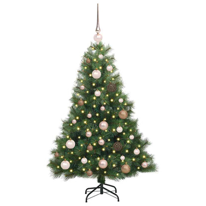 vidaXL Artificial Christmas Tree with 150 LEDs Green 120 cm PE and PVC 3