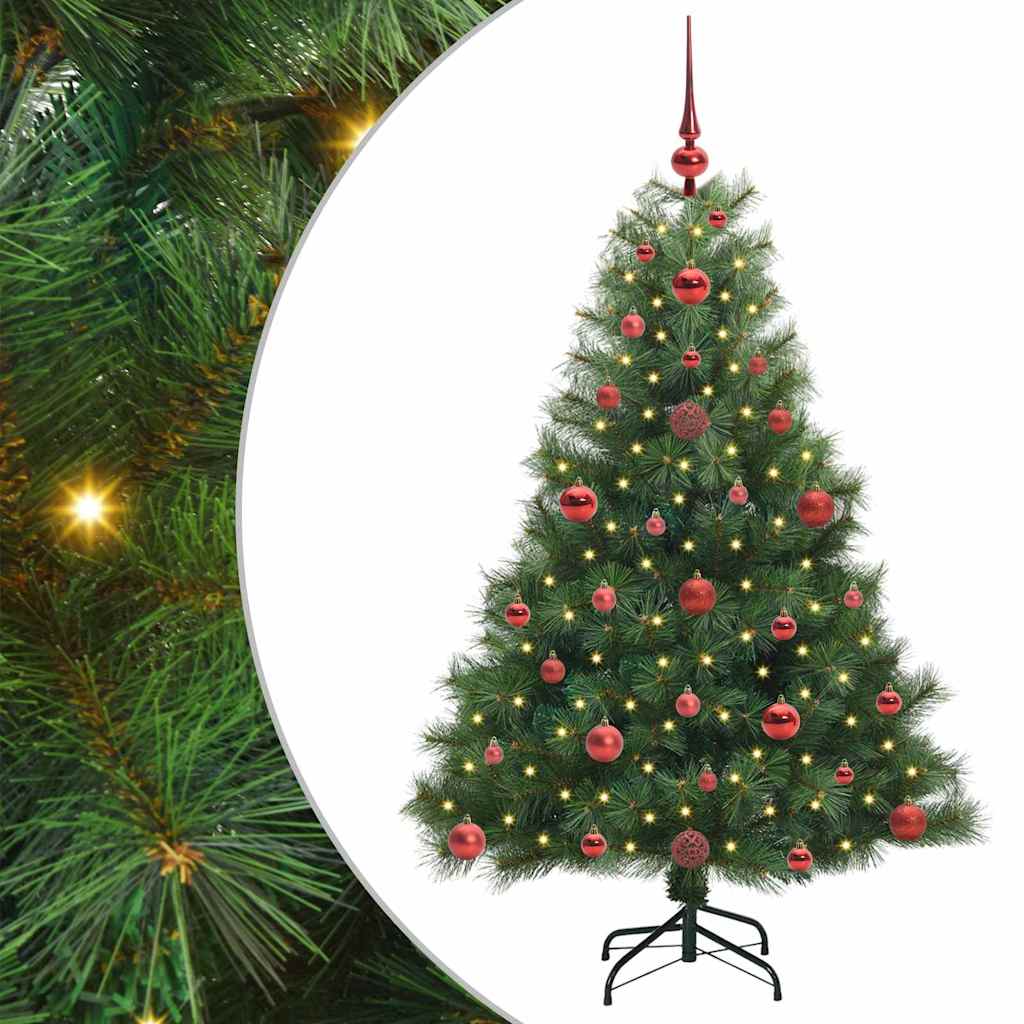 vidaXL Artificial Christmas Tree with 150 LEDs Green 120 cm PE and PVC 2