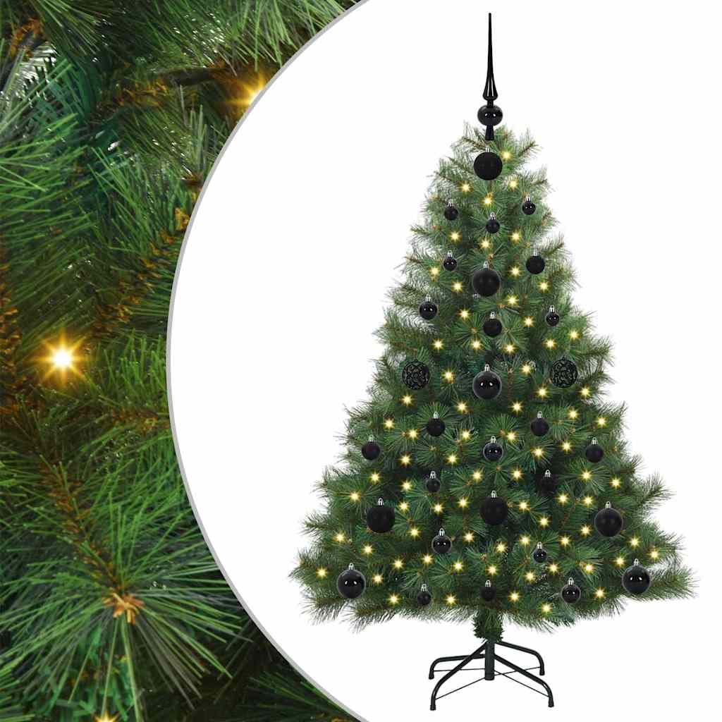 vidaXL Artificial Christmas Tree with 150 LEDs Green 120 cm PE and PVC 2