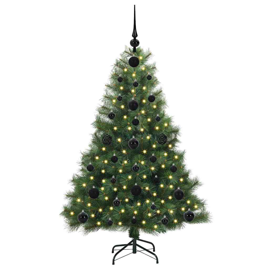 vidaXL Artificial Christmas Tree with 150 LEDs Green 120 cm PE and PVC 3