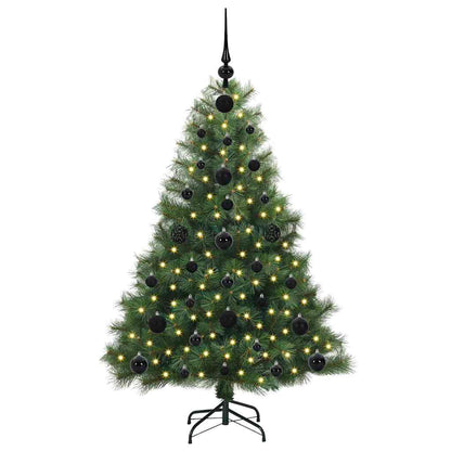 vidaXL Artificial Christmas Tree with 150 LEDs Green 120 cm PE and PVC 3